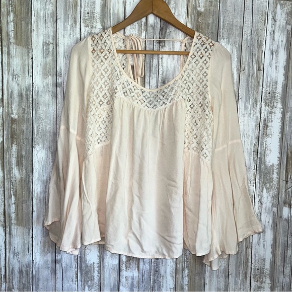 entro Tops - Entro Dusty Cream/Pink Blouse